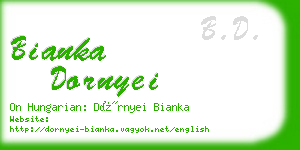 bianka dornyei business card